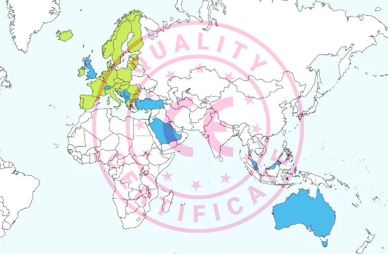 Countries of the world with CE mark accepted for medical devices